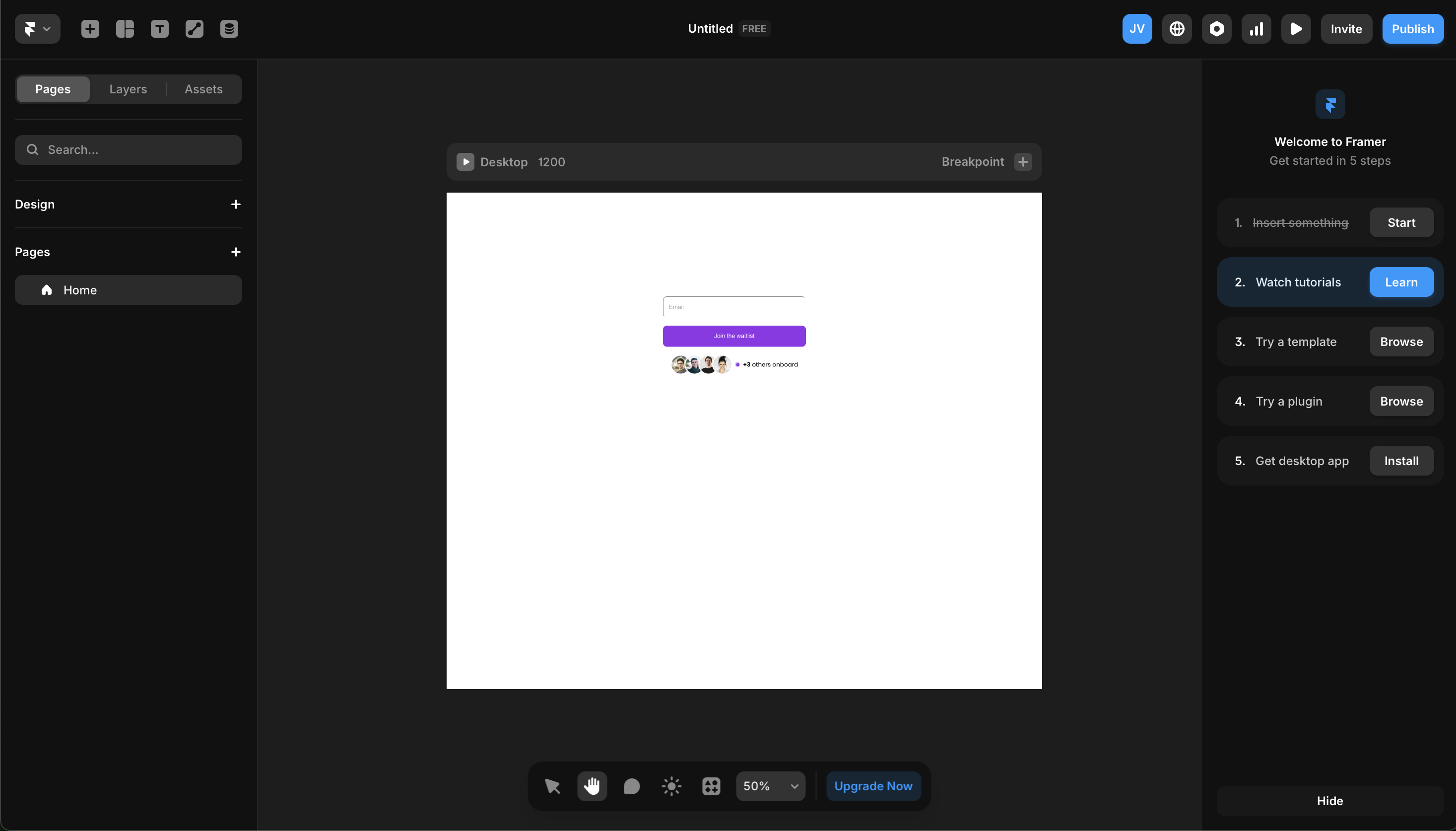 Framer: rendered form